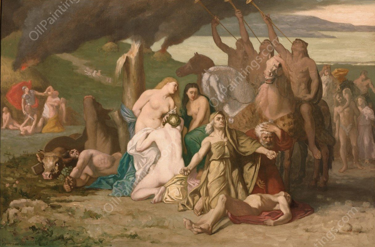 War by Pierre Puvis De Chavannes - Hand-Painted Oil Painting Reproduction