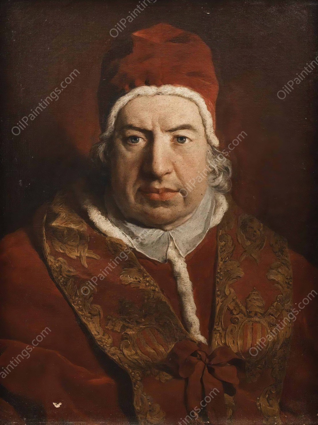 Portrait of Pope Benedict XIV  by Pierre Subleyras - Hand-Painted Oil Painting Reproduction