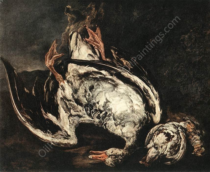 Still-Life with Dead Wild-Duck by Pieter Boel - Hand-Painted Oil Painting Reproduction