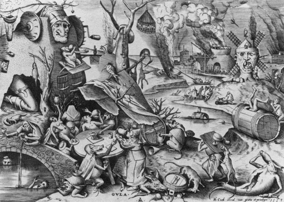 Gula Gluttony by Pieter Bruegel The Elder - Hand-Painted Oil Painting Reproduction