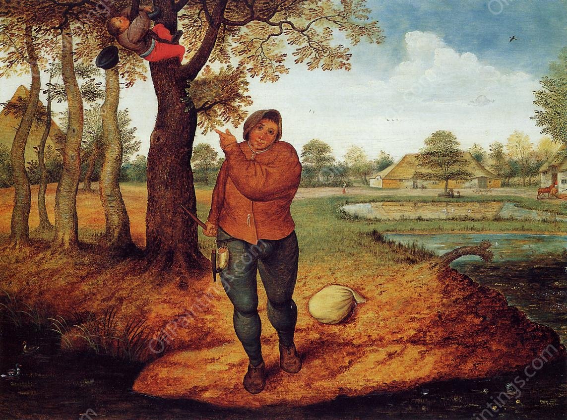 The Beater by Pieter Bruegel The Younger - Hand-Painted Oil Painting Reproduction