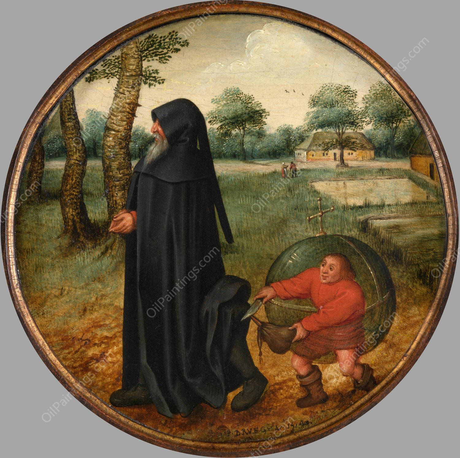 I Mourn Because the World is so Untrustworthy  by Pieter Brueghel The Younger - Hand-Painted Oil Painting Reproduction