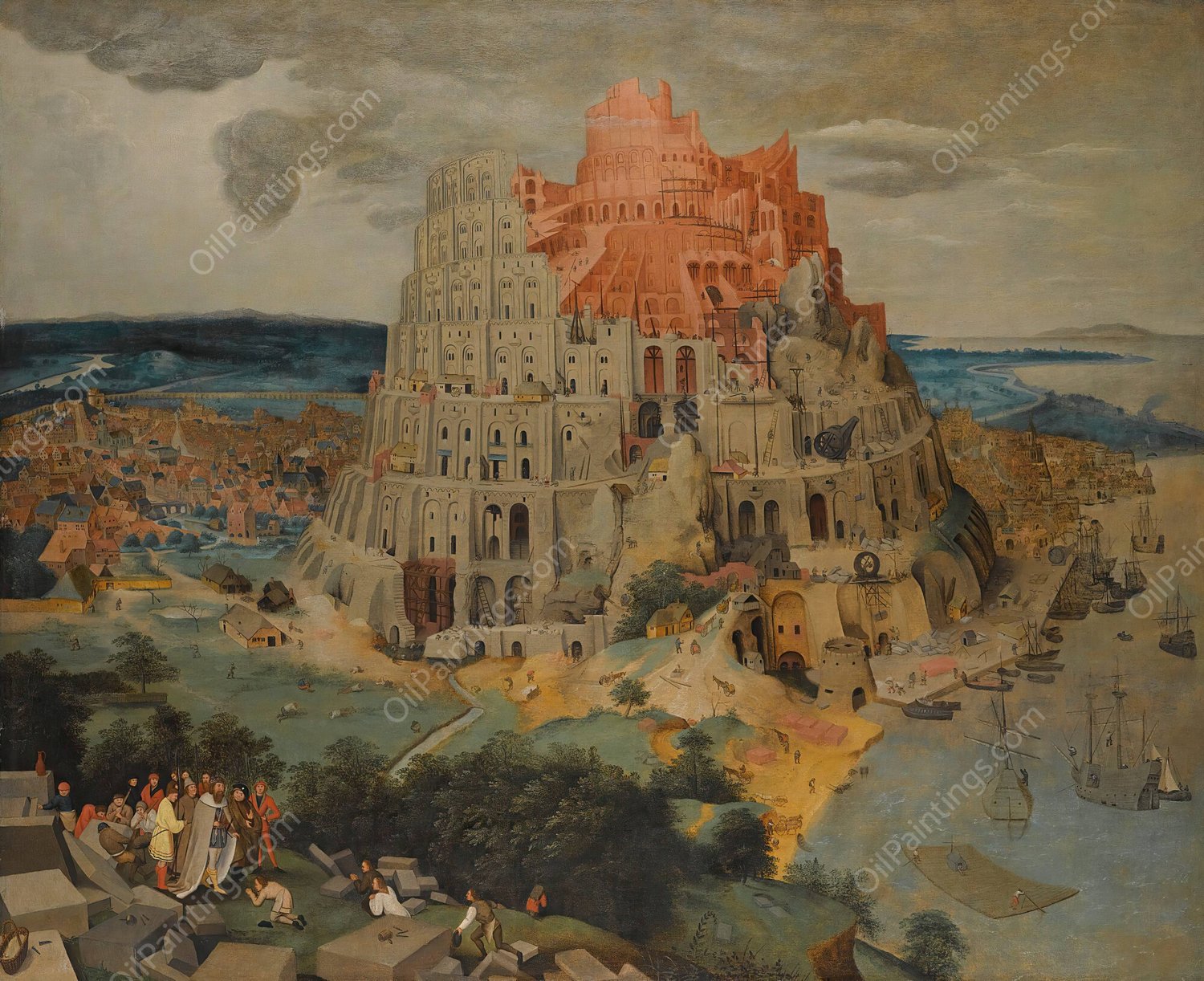 The Tower Of Babel by Pieter Brueghel The Younger - Hand-Painted Oil Painting Reproduction