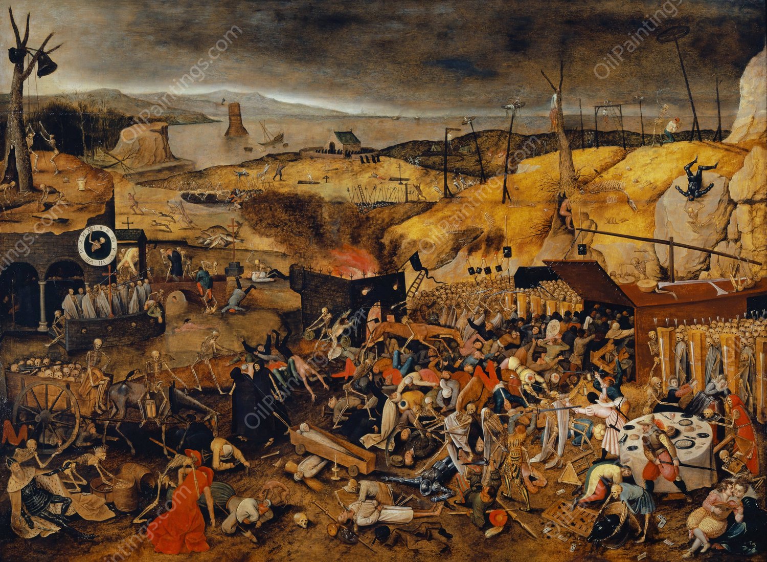 The Triumph of Death  by Pieter Brueghel The Younger - Hand-Painted Oil Painting Reproduction