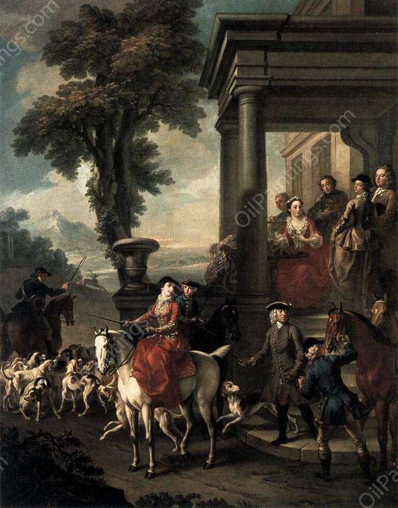 The Meet by Pieter Jan Van Reijsschoot - Hand-Painted Oil Painting Reproduction