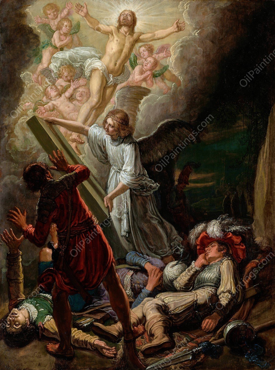 The Resurrection  by Pieter Lastman - Hand-Painted Oil Painting Reproduction