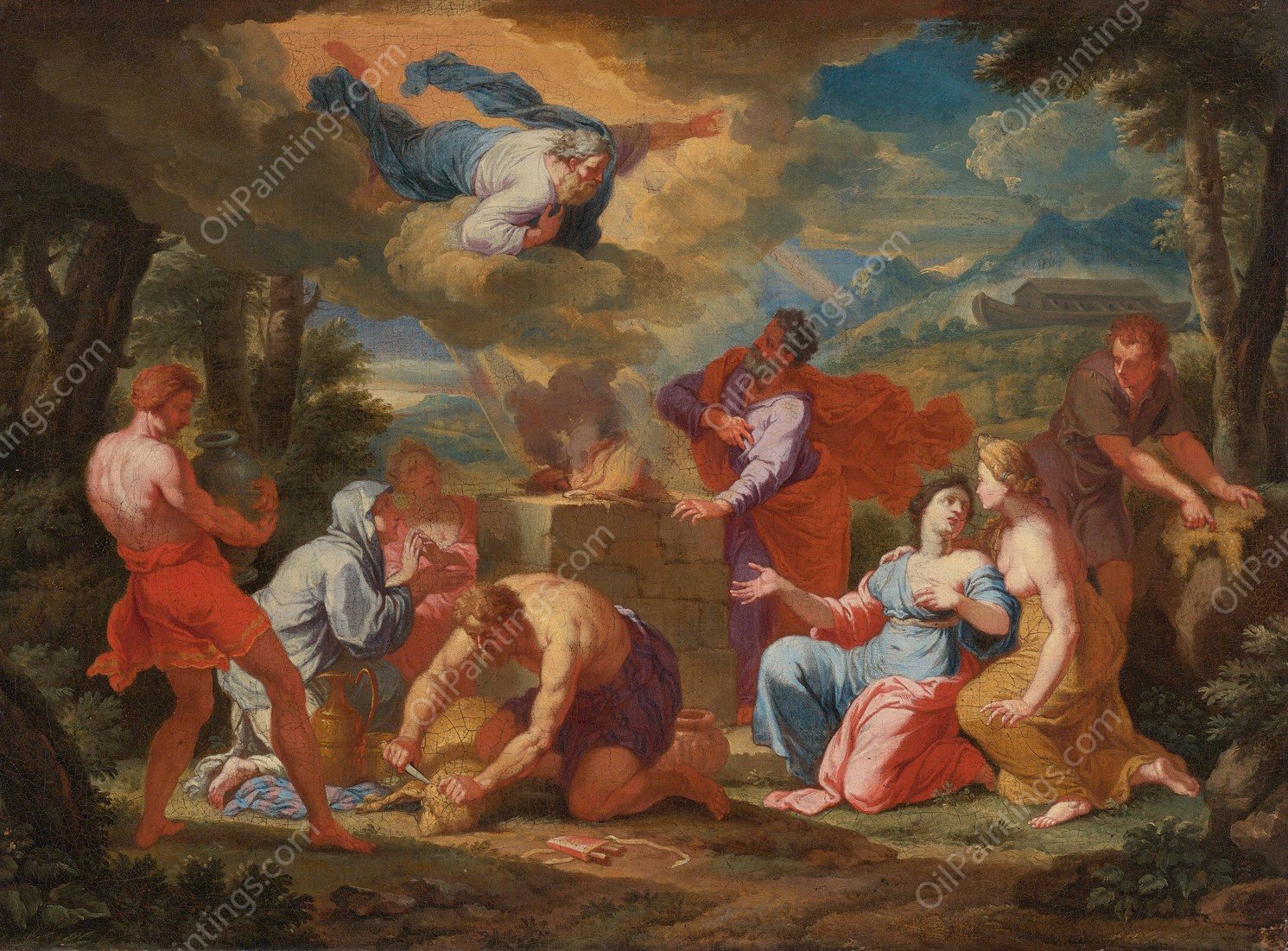 The Sacrifice Of Noah by Pieter Mulier The Younger - Hand-Painted Oil Painting Reproduction