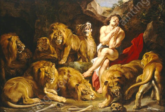 Daniel in the Lion's Den by Peter Paul Rubens - Hand-Painted Oil Painting Reproduction