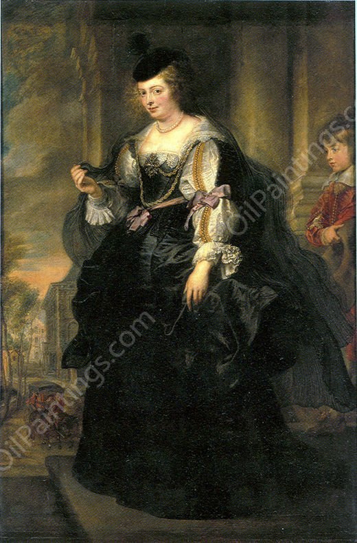 Helena Fourment with Frans Rubens by Peter Paul Rubens - Hand-Painted Oil Painting Reproduction