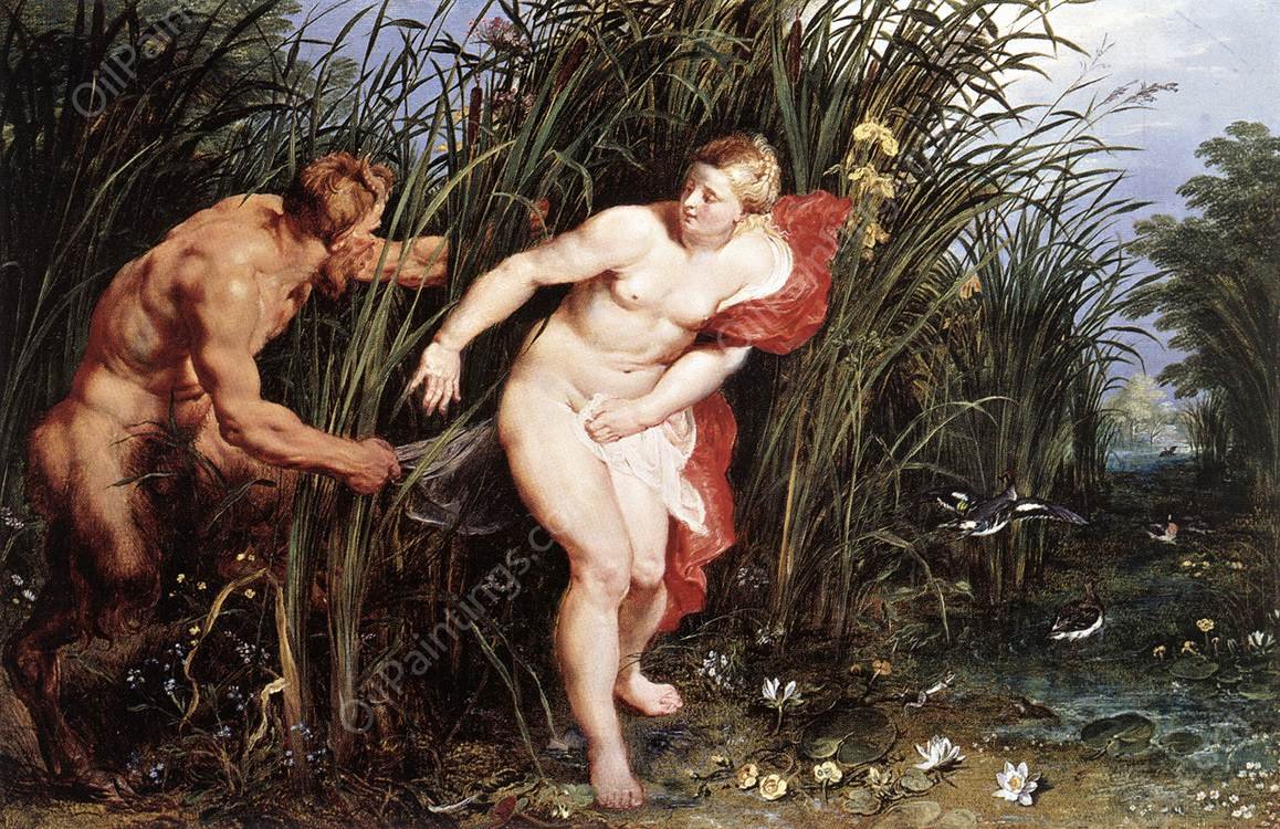 Pan and Syrinx by Peter Paul Rubens - Hand-Painted Oil Painting Reproduction