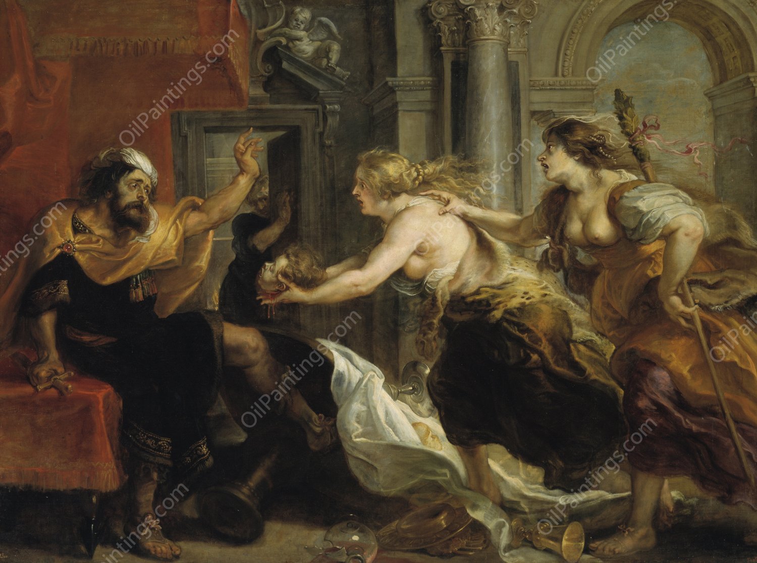 Tereus Confronted with the Head of His Son Itylus by Peter Paul Rubens - Hand-Painted Oil Painting Reproduction
