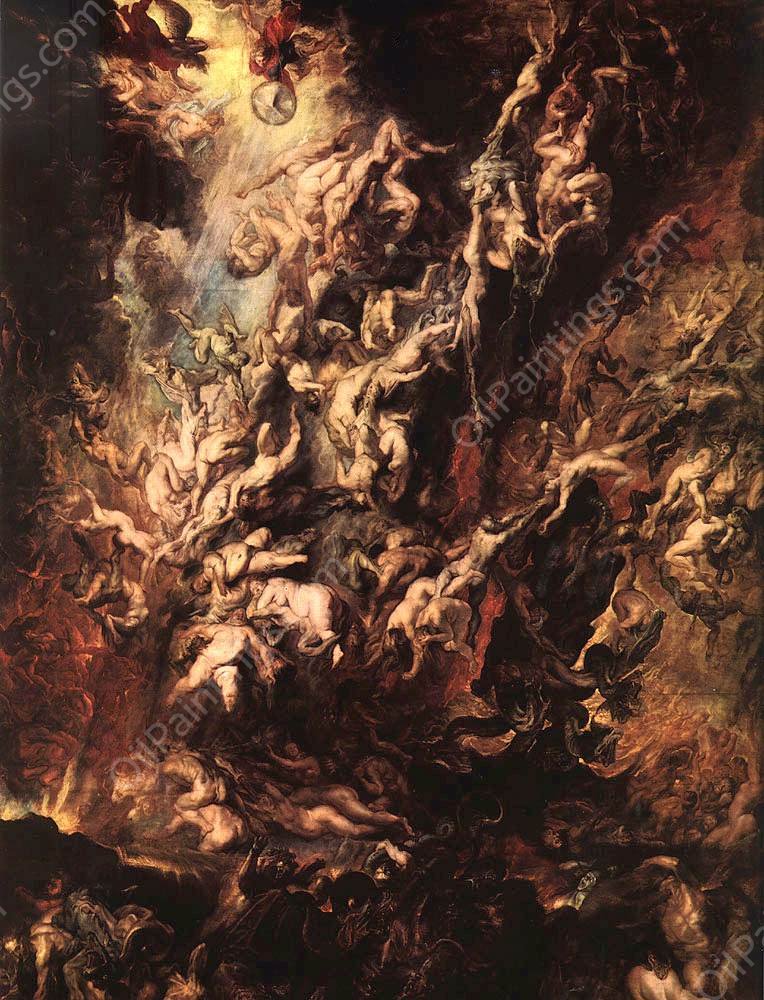 The Fall of the Damned by Peter Paul Rubens - Hand-Painted Oil Painting Reproduction
