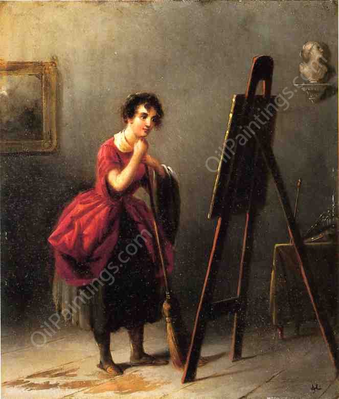 Artist's Studio - The Critic by Pio Ricci - Hand-Painted Oil Painting Reproduction