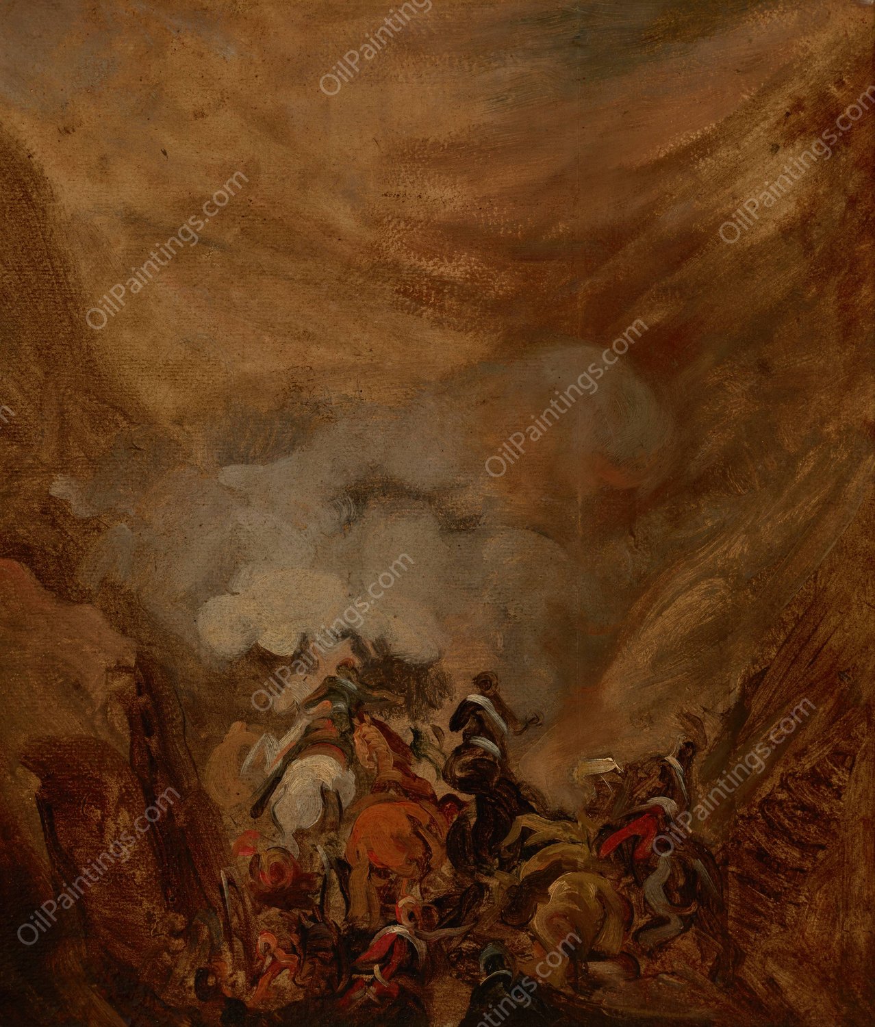 Charge in the Gorge of Somosierra  by Piotr Michalowski - Hand-Painted Oil Painting Reproduction