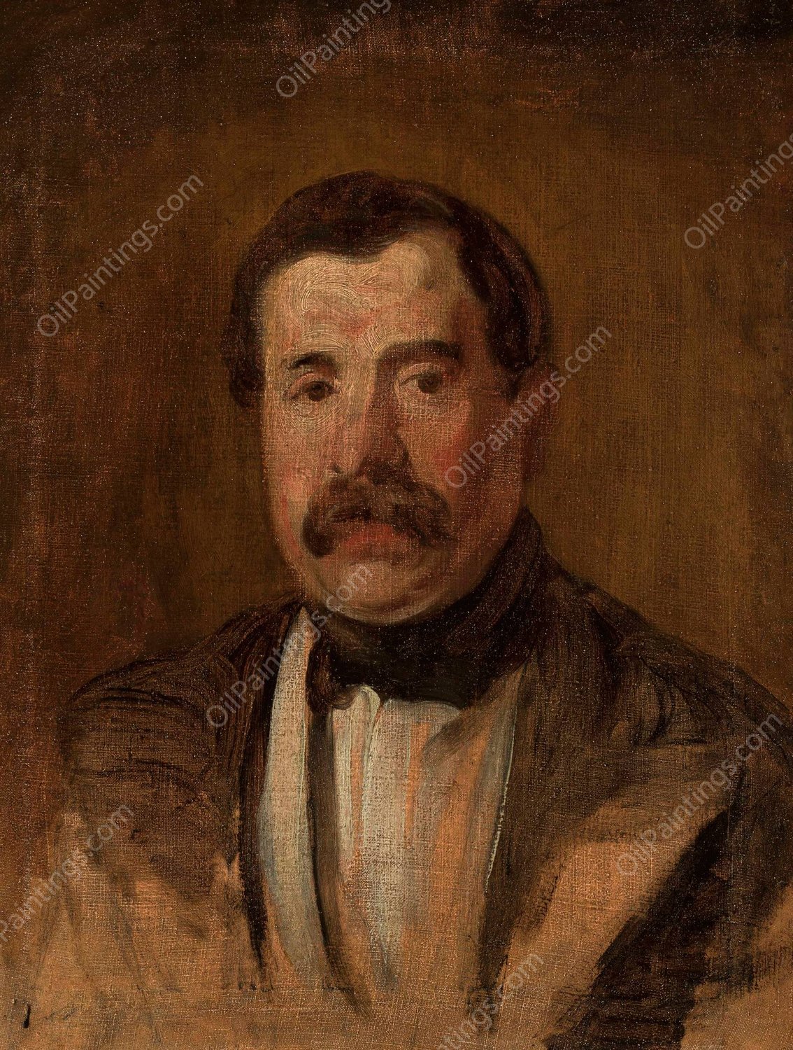 Portrait of Maksymilian Oborski by Piotr Michalowski - Hand-Painted Oil Painting Reproduction