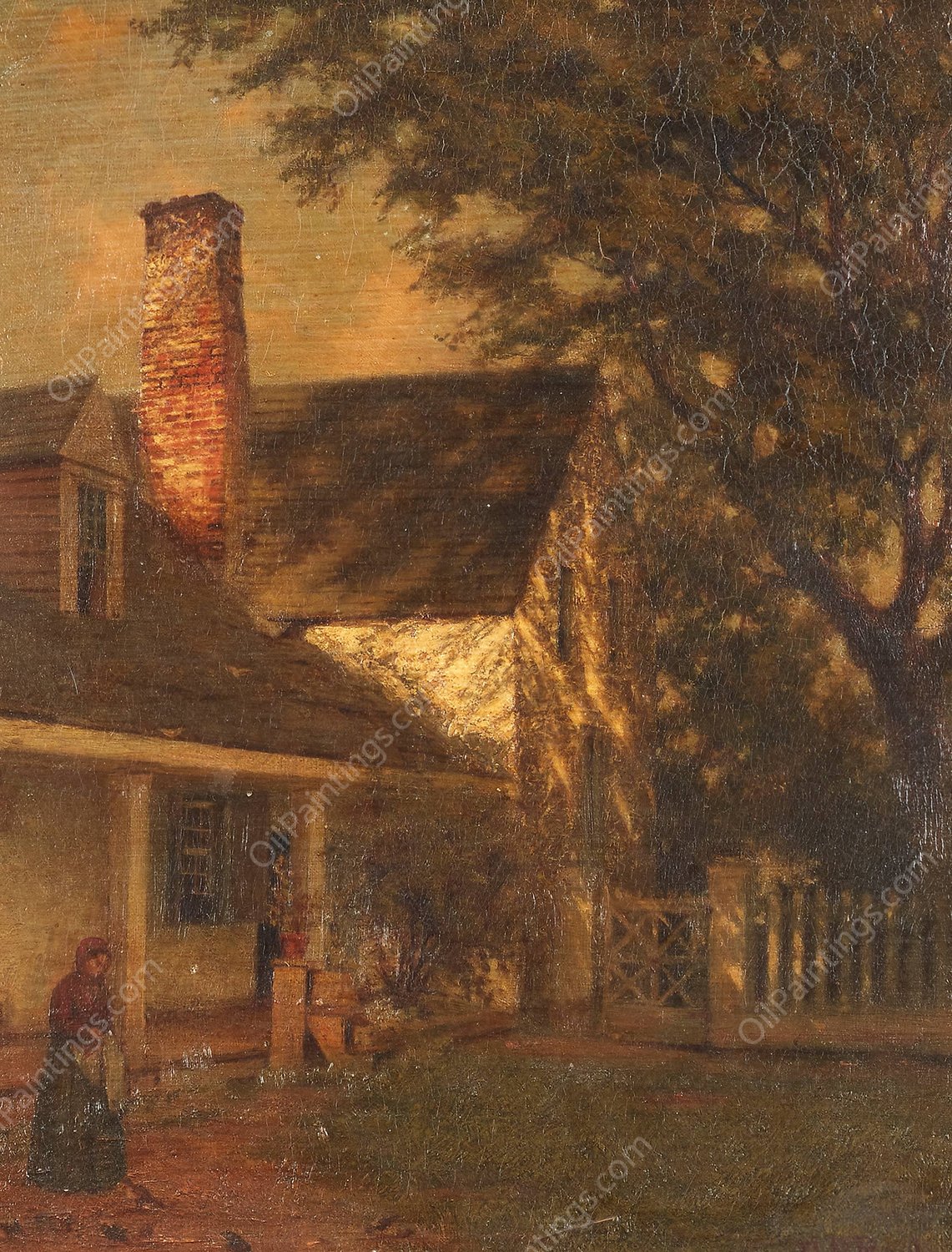 Feeding the Birds by Platt Powell Ryder - Hand-Painted Oil Painting Reproduction