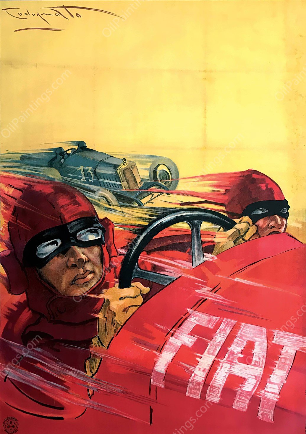 Fiat  by Plinio Codognato - Hand-Painted Oil Painting Reproduction