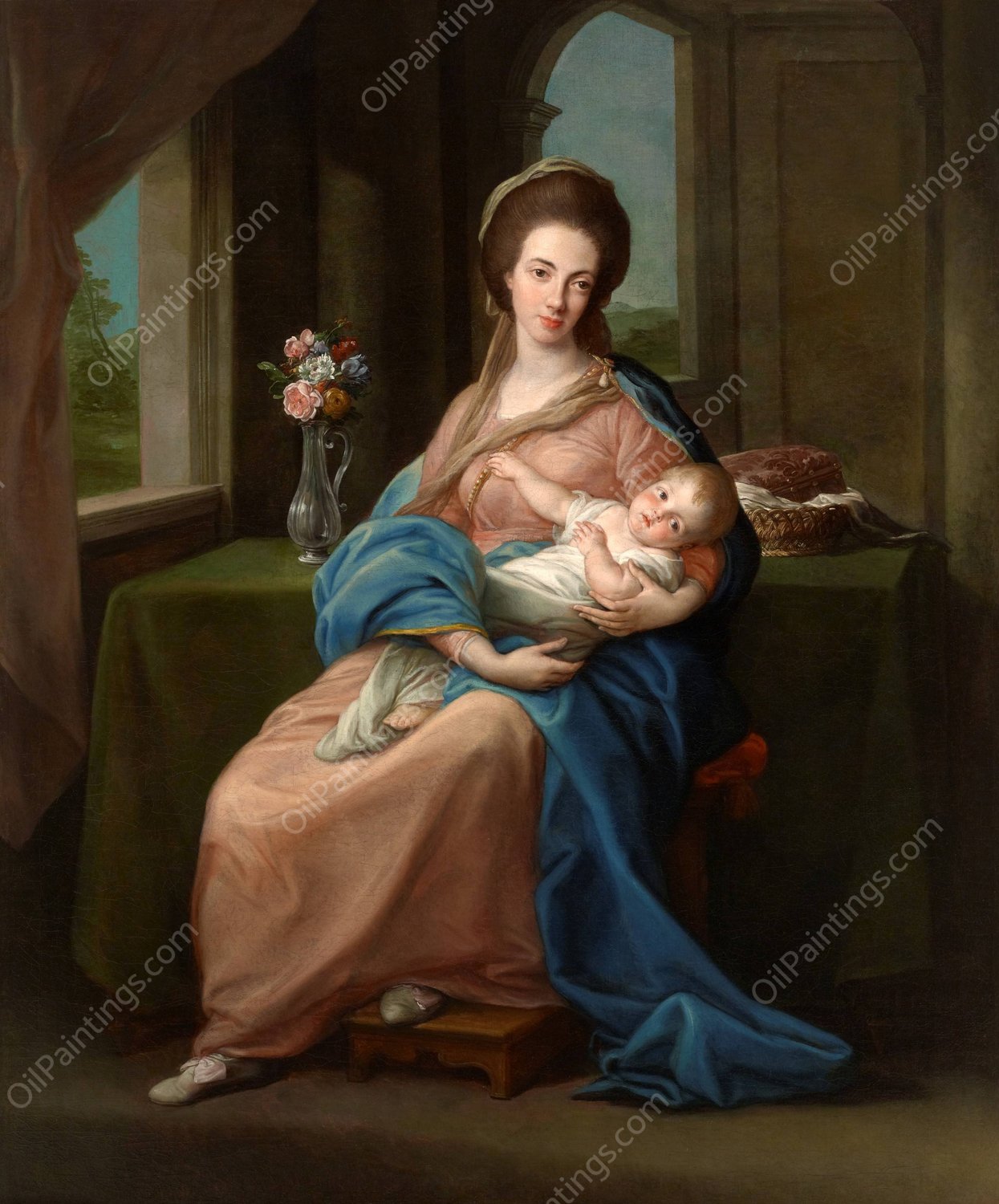 Mary Taylour, Viscountess of Headfort, later Countess of Bective and Marchioness of Headfort  by Pompeo Batoni - Hand-Painted Oil Painting Reproduction