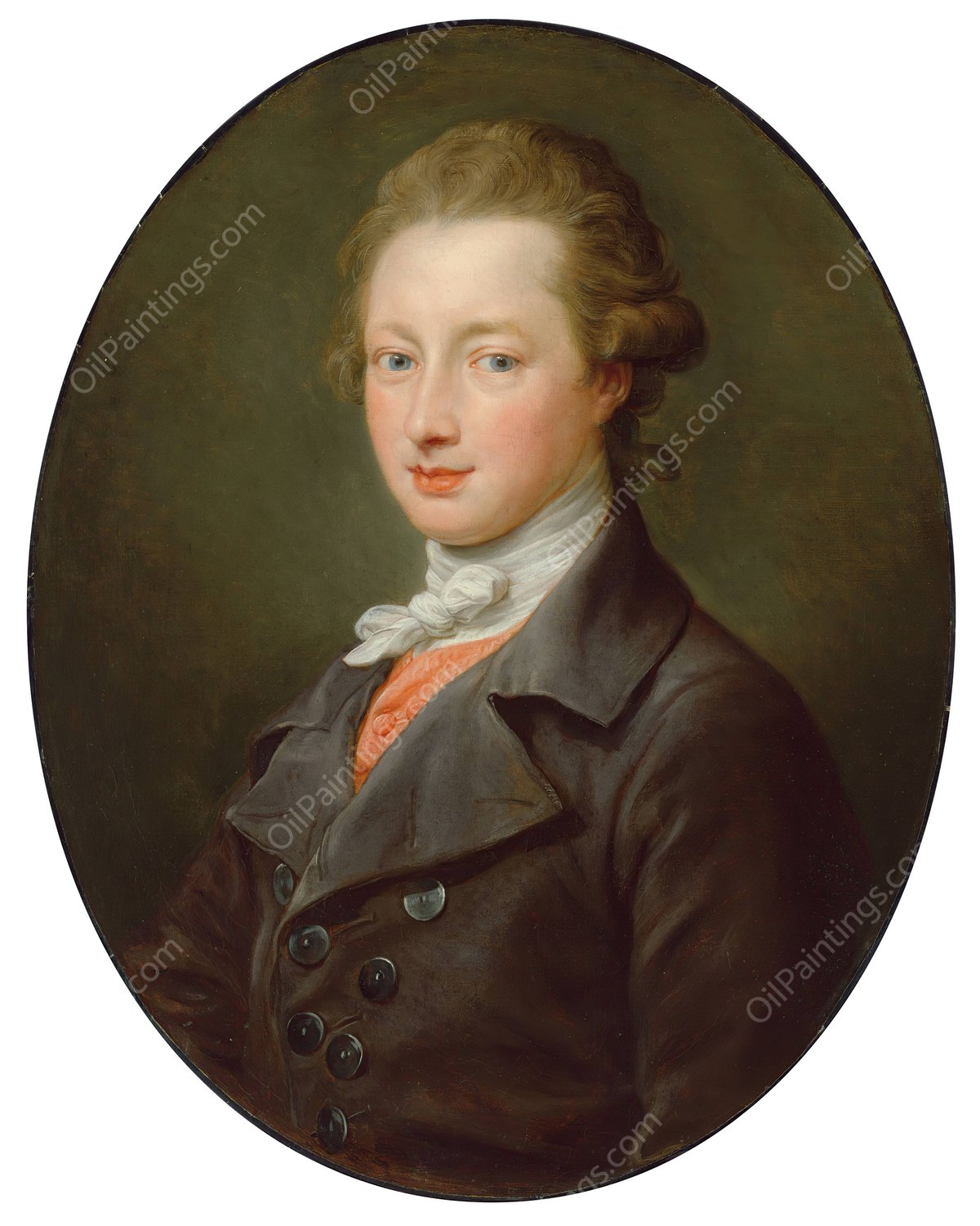 Portrait of a Gentleman by Pompeo Batoni - Hand-Painted Oil Painting Reproduction