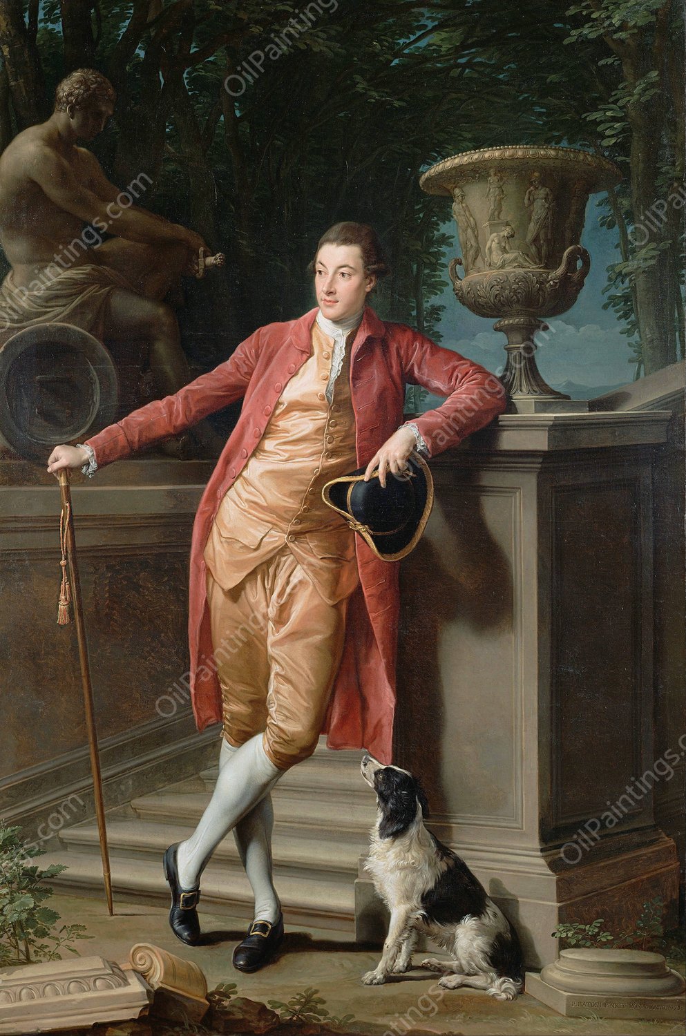Portrait of John Talbot, later 1st Earl Talbot  by Pompeo Batoni - Hand-Painted Oil Painting Reproduction