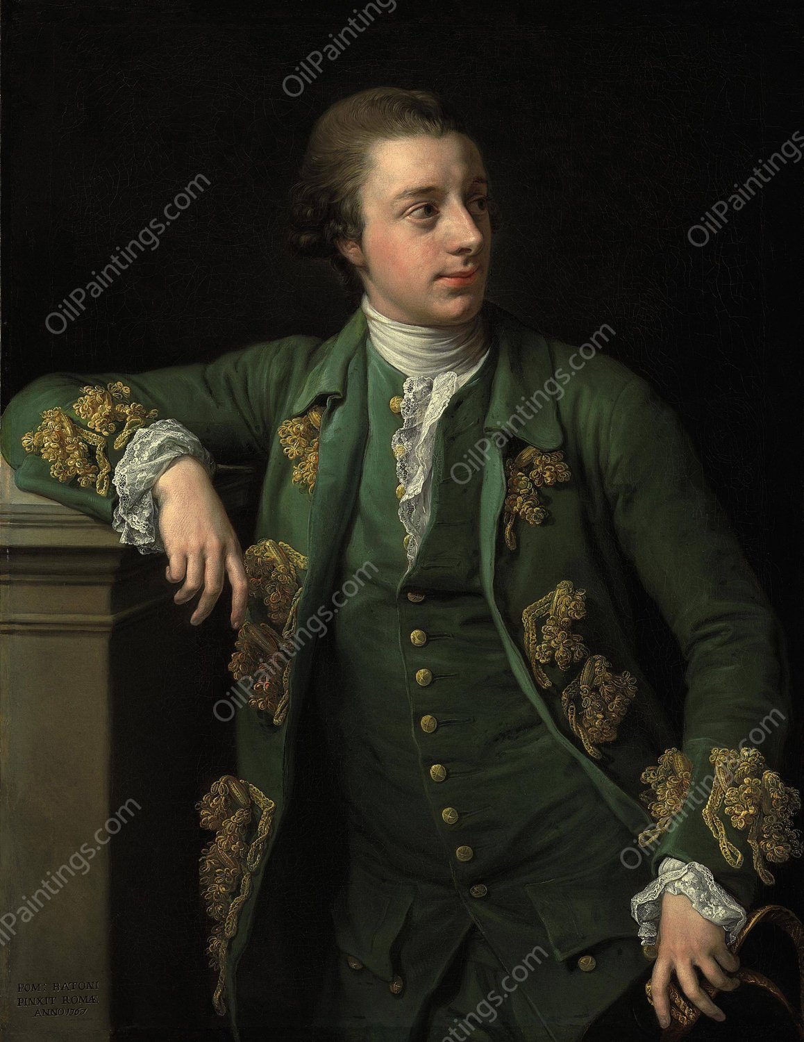 Portrait of Thomas Fortescue  by Pompeo Batoni - Hand-Painted Oil Painting Reproduction