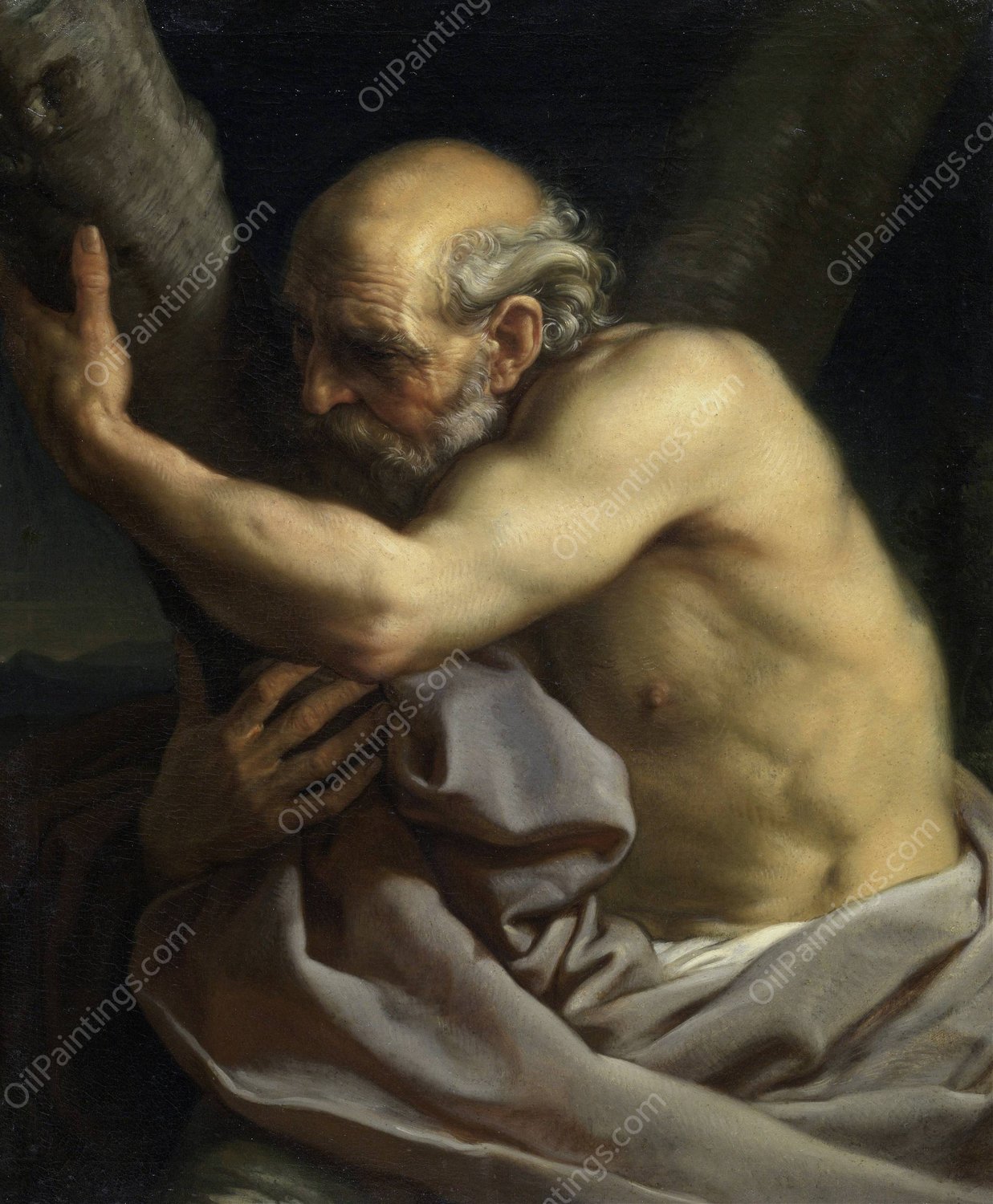 Saint Andrew  by Pompeo Batoni - Hand-Painted Oil Painting Reproduction