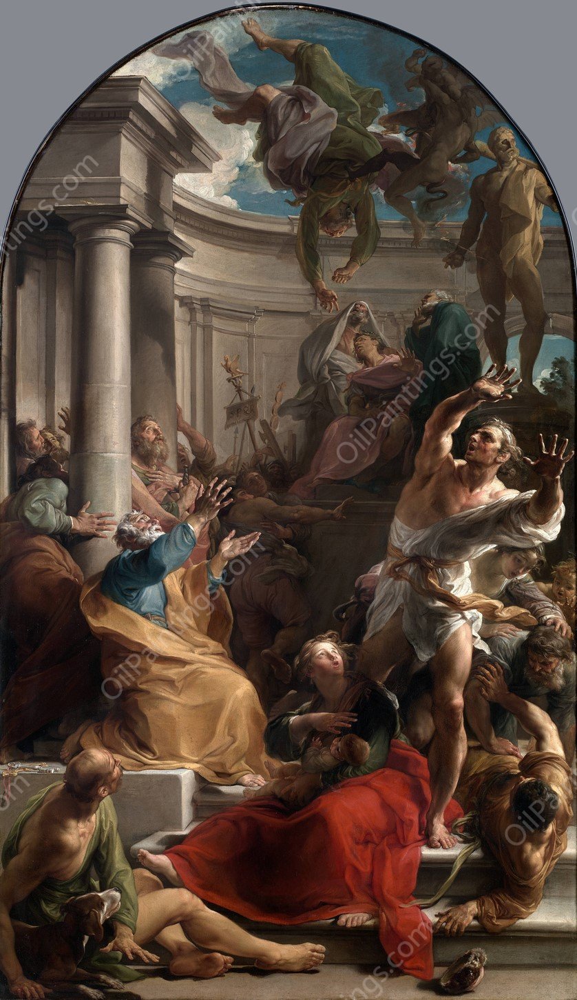 The Fall of Simon Magus  by Pompeo Batoni - Hand-Painted Oil Painting Reproduction