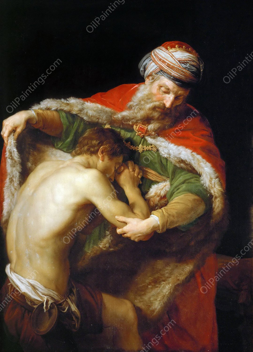 The Return Of The Prodigal Son  by Pompeo Batoni - Hand-Painted Oil Painting Reproduction