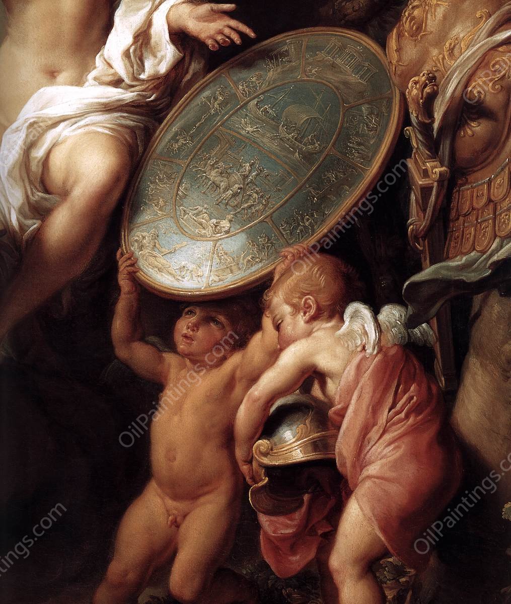 Venus Presenting Aeneas with Armour Forged by Vulcan Detail by Pompeo Batoni - Hand-Painted Oil Painting Reproduction