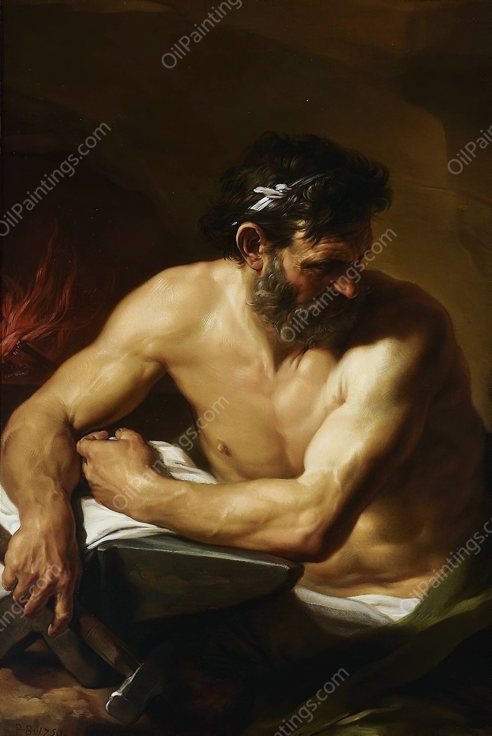 Vulcan  by Pompeo Batoni - Hand-Painted Oil Painting Reproduction