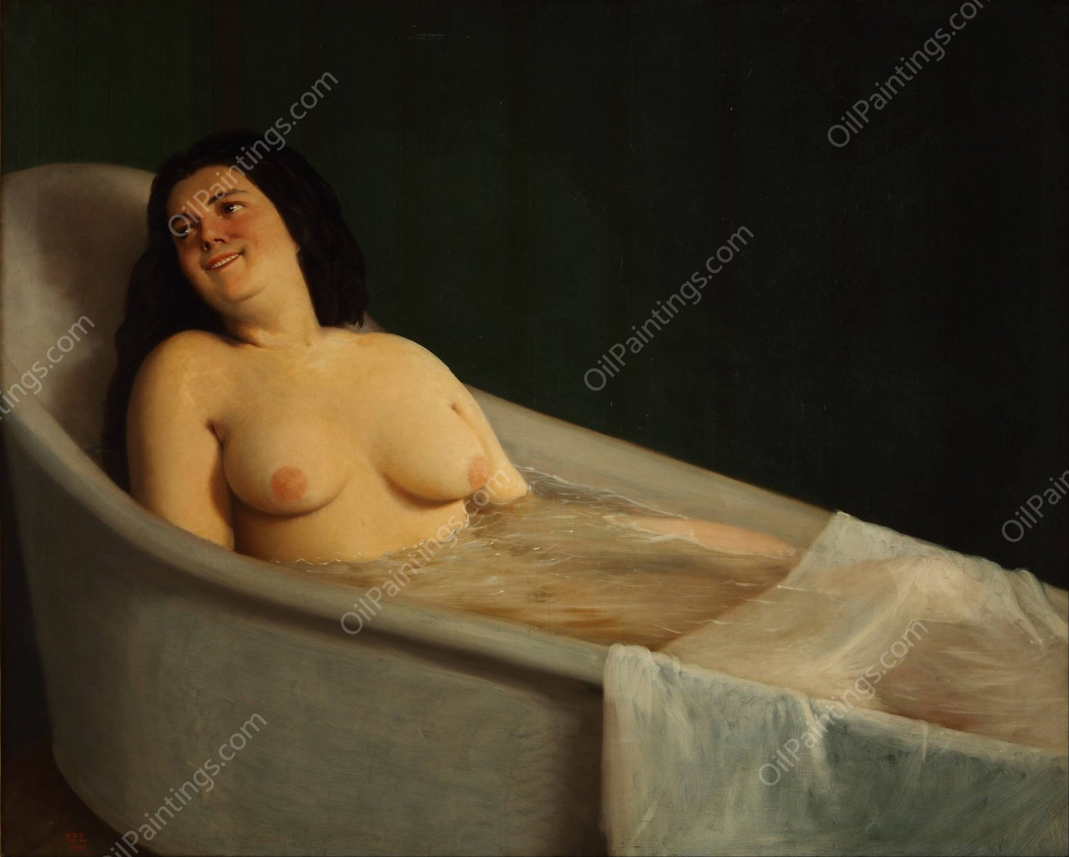 El Bano  by Prilidiano Pueyrredon - Hand-Painted Oil Painting Reproduction
