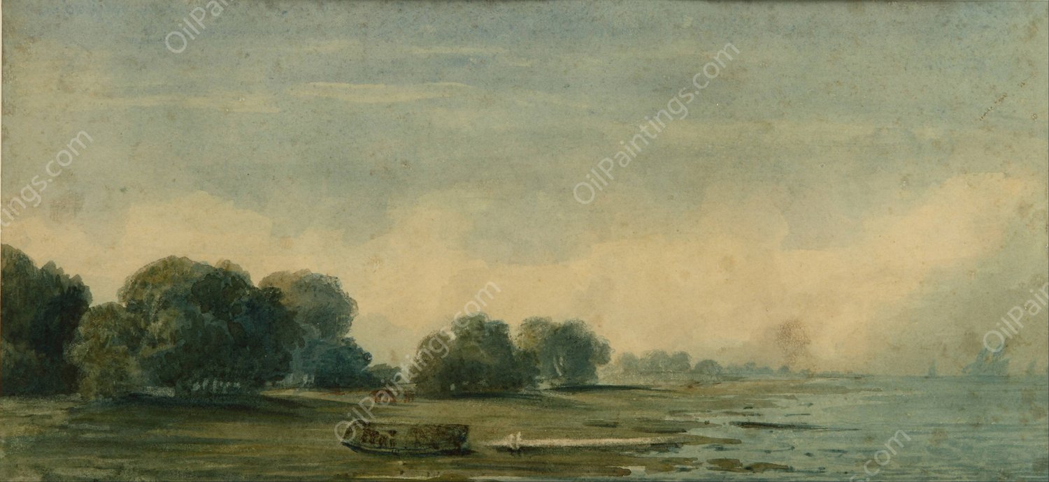 Paisaje de la costa  by Prilidiano Pueyrredon - Hand-Painted Oil Painting Reproduction