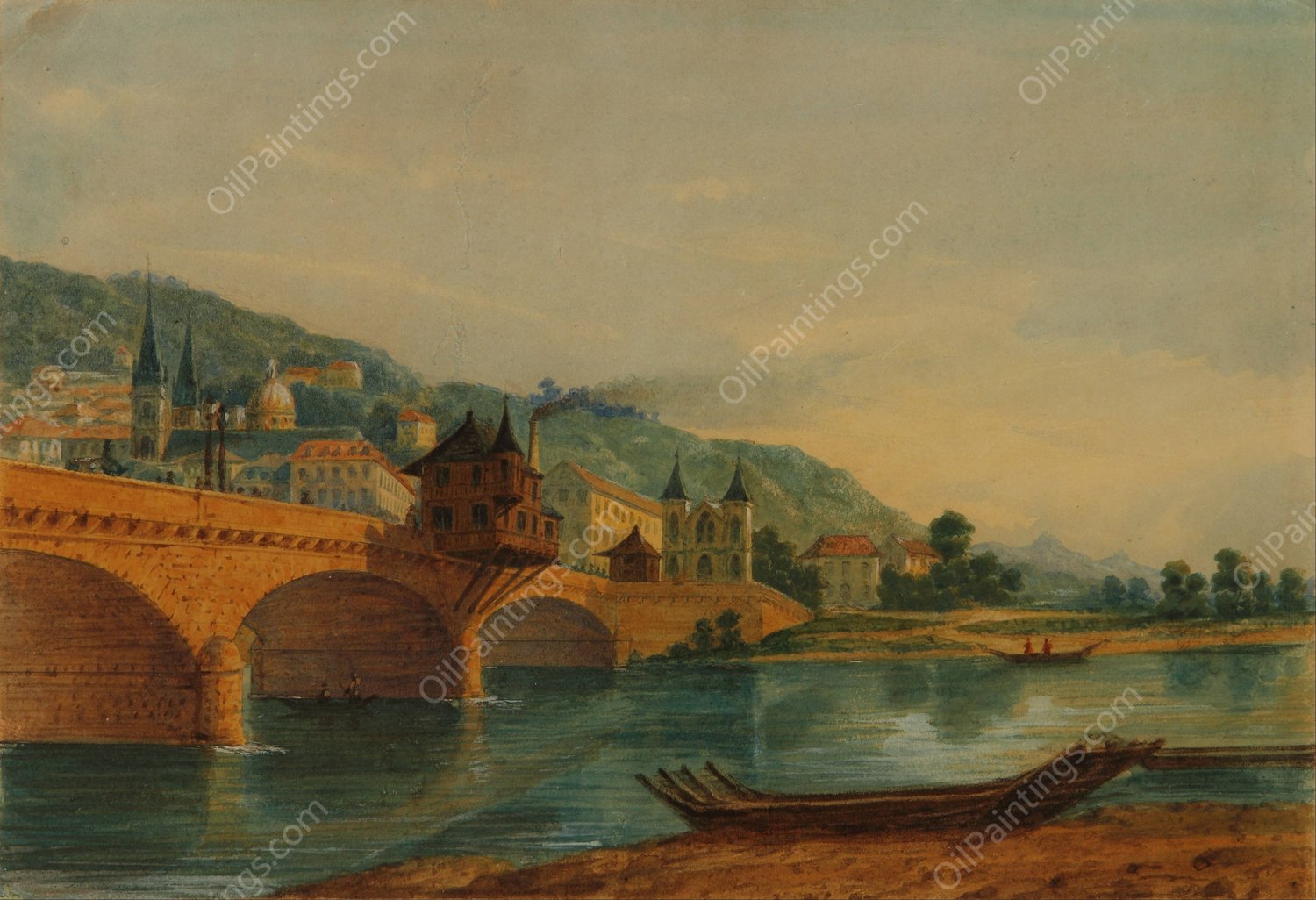 Paisaje  by Prilidiano Pueyrredon - Hand-Painted Oil Painting Reproduction