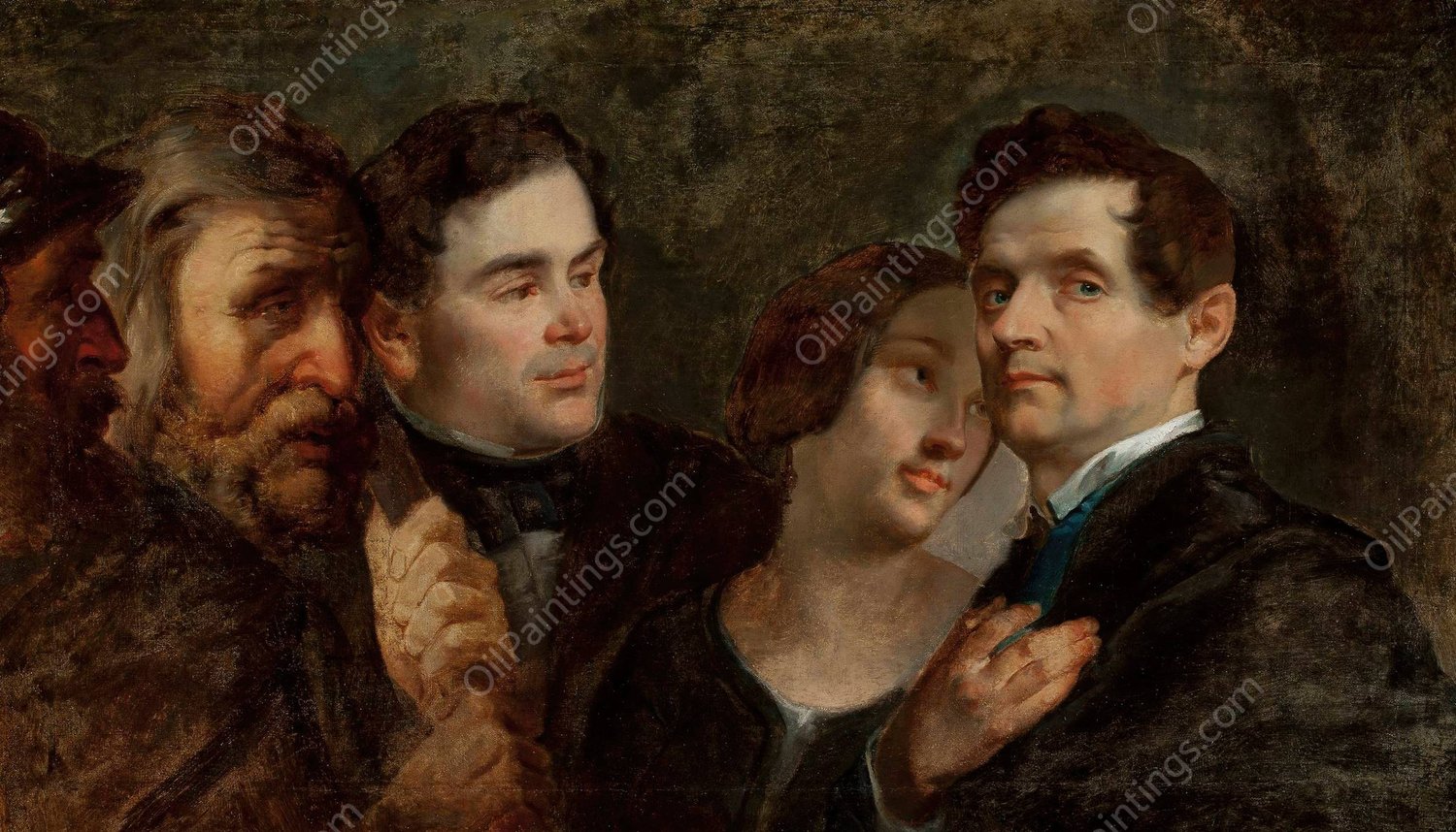 Collective Portrait  by Rafal Hadziewicz - Hand-Painted Oil Painting Reproduction