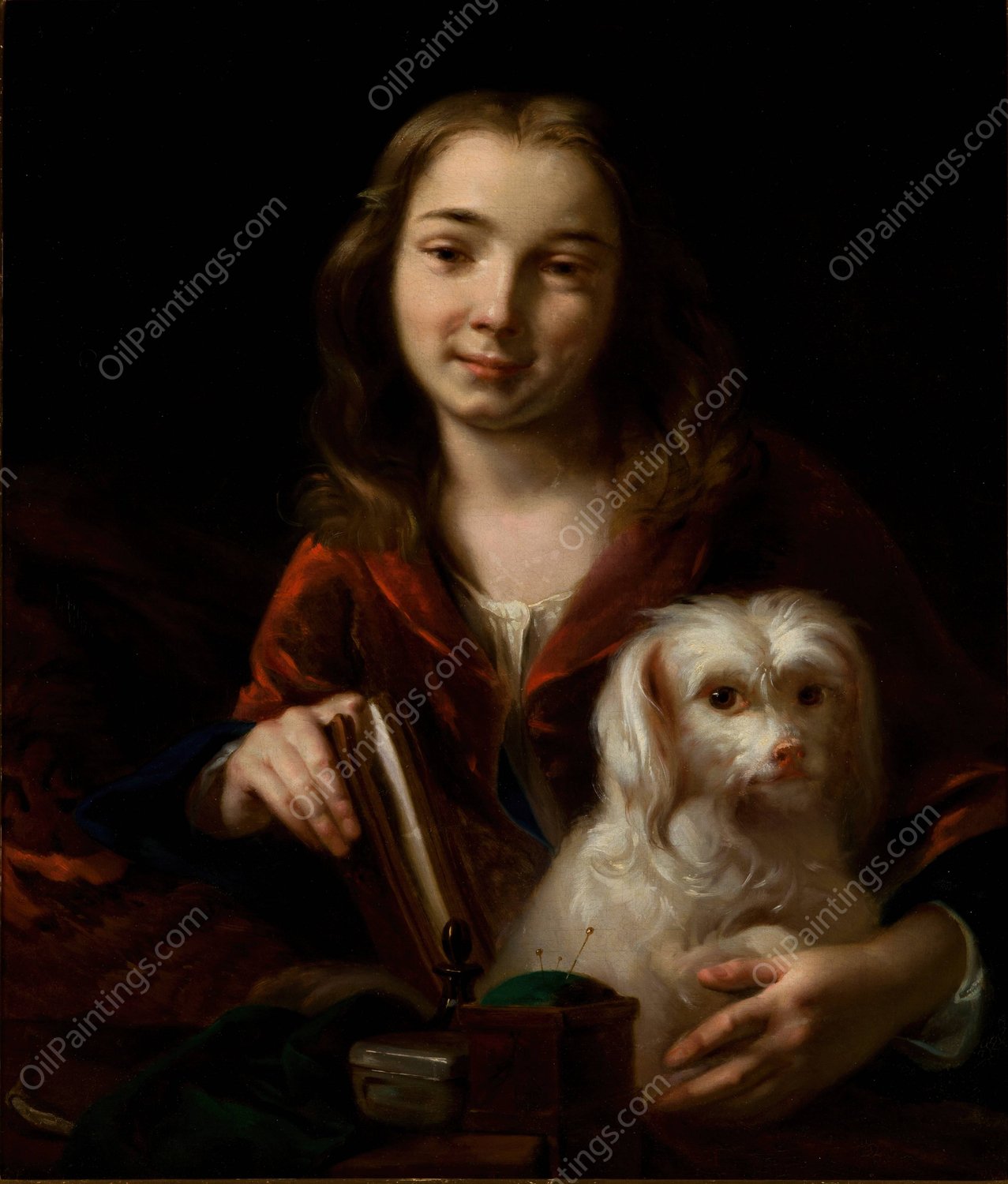 Portrait of Stefania Jaronska nee Glowacka  by Rafal Hadziewicz - Hand-Painted Oil Painting Reproduction