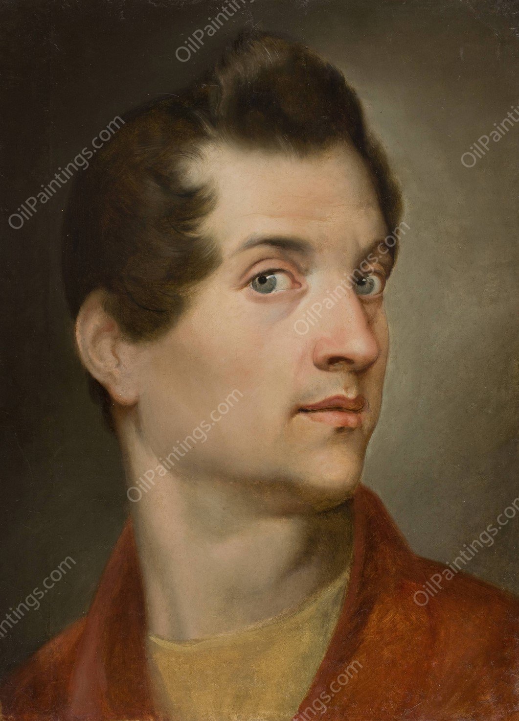 Self-Portrait  by Rafal Hadziewicz - Hand-Painted Oil Painting Reproduction