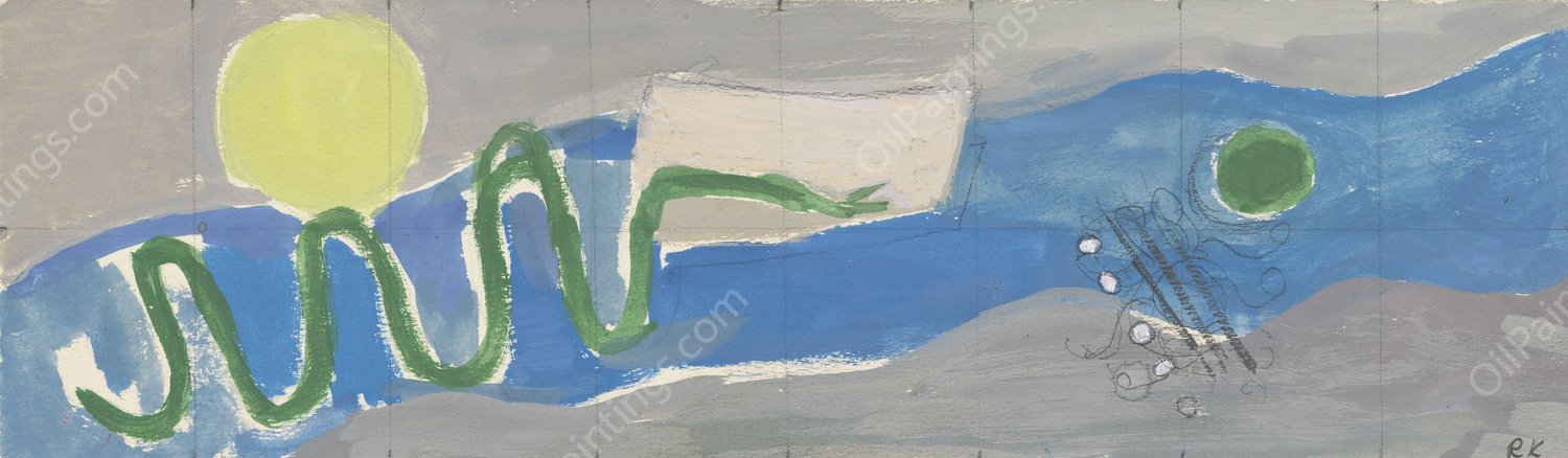 Komposisjon  by Ragnhild Keyser - Hand-Painted Oil Painting Reproduction