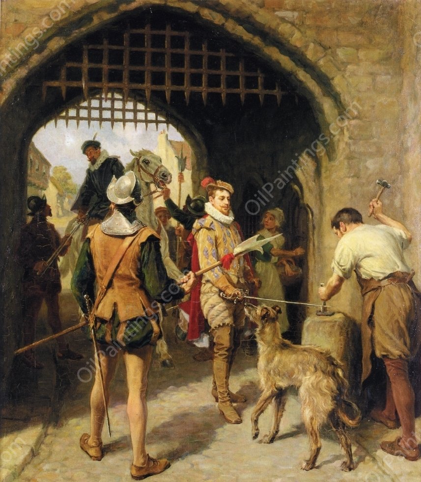The City Gate by Ralph Hedley - Hand-Painted Oil Painting Reproduction