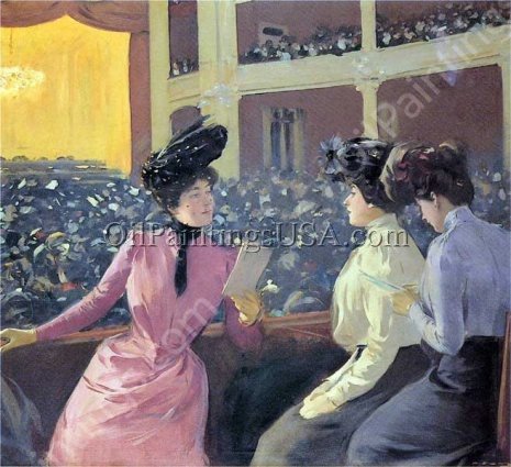 Teatre Novedades by Ramon Casas i Carbo - Hand-Painted Oil Painting Reproduction
