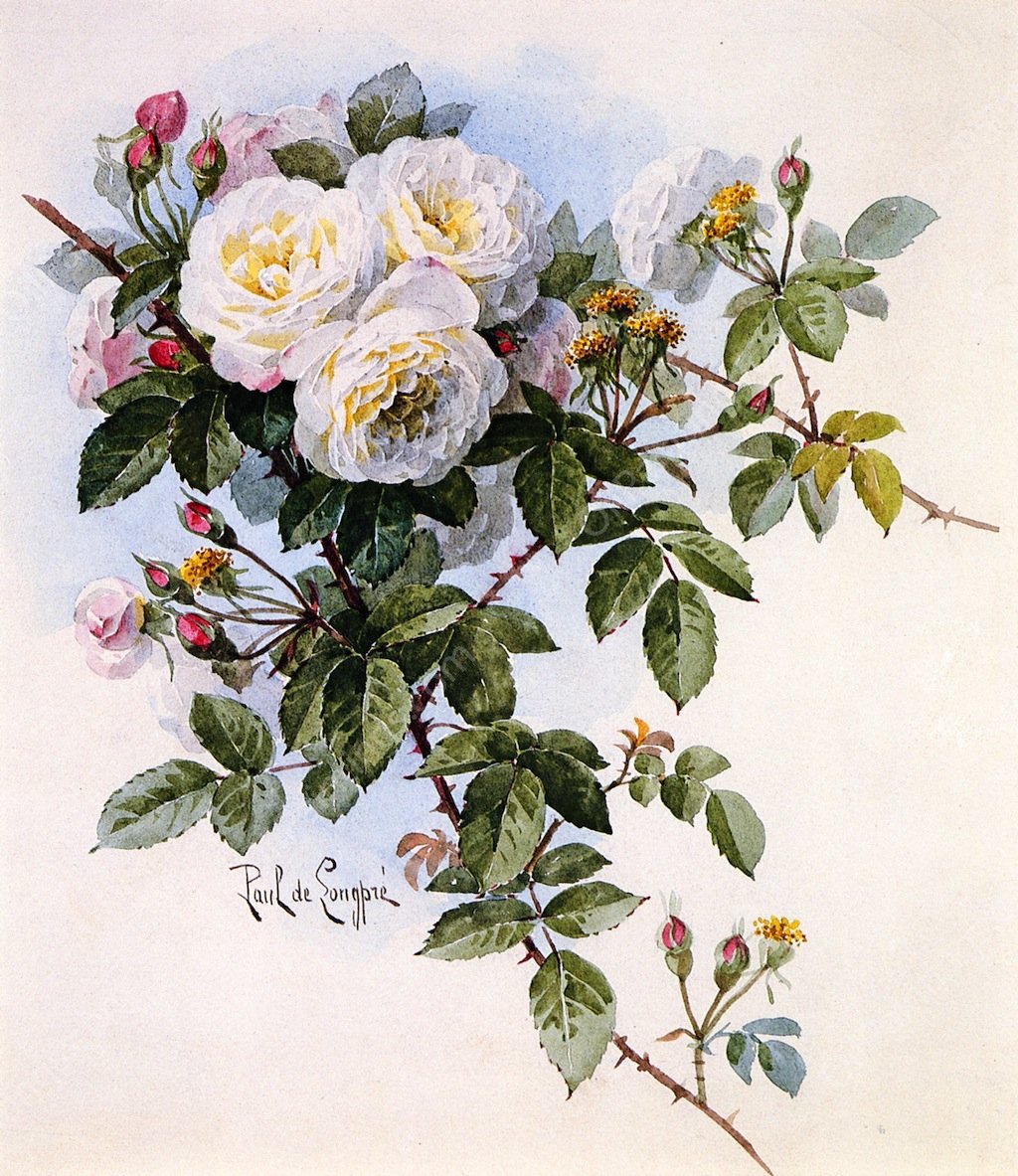 Guinevere by Raoul De Longpre - Hand-Painted Oil Painting Reproduction