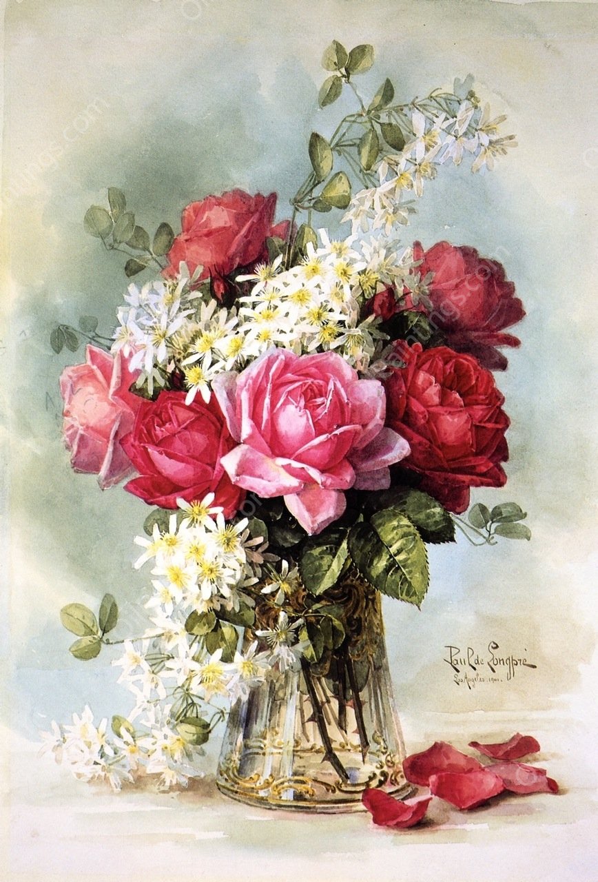 Untitled by Raoul De Longpre - Hand-Painted Oil Painting Reproduction