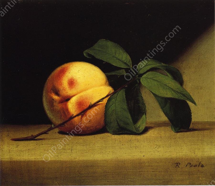 Still Life with Peach by Raphaelle Peale - Hand-Painted Oil Painting Reproduction