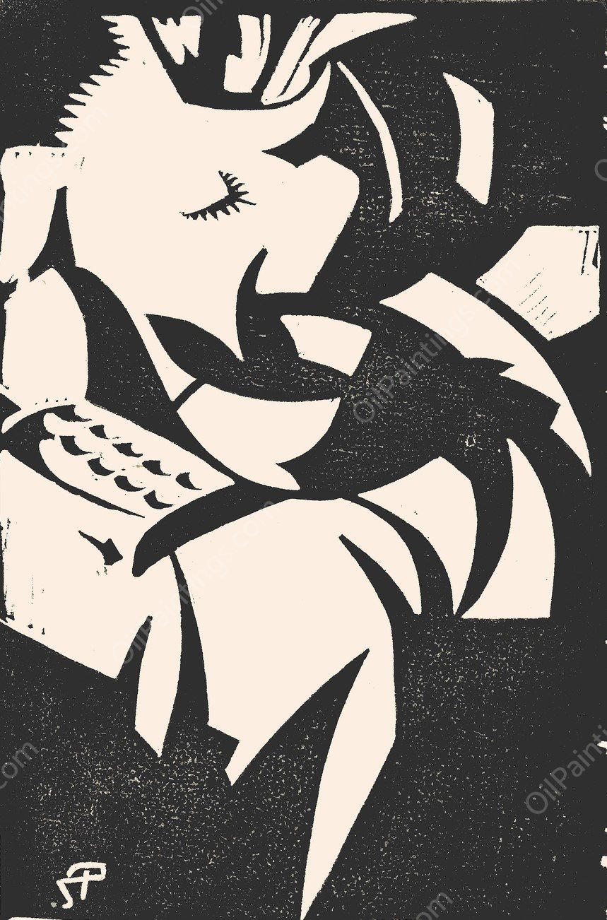 Abstracte compositie  by Reijer Stolk - Hand-Painted Oil Painting Reproduction