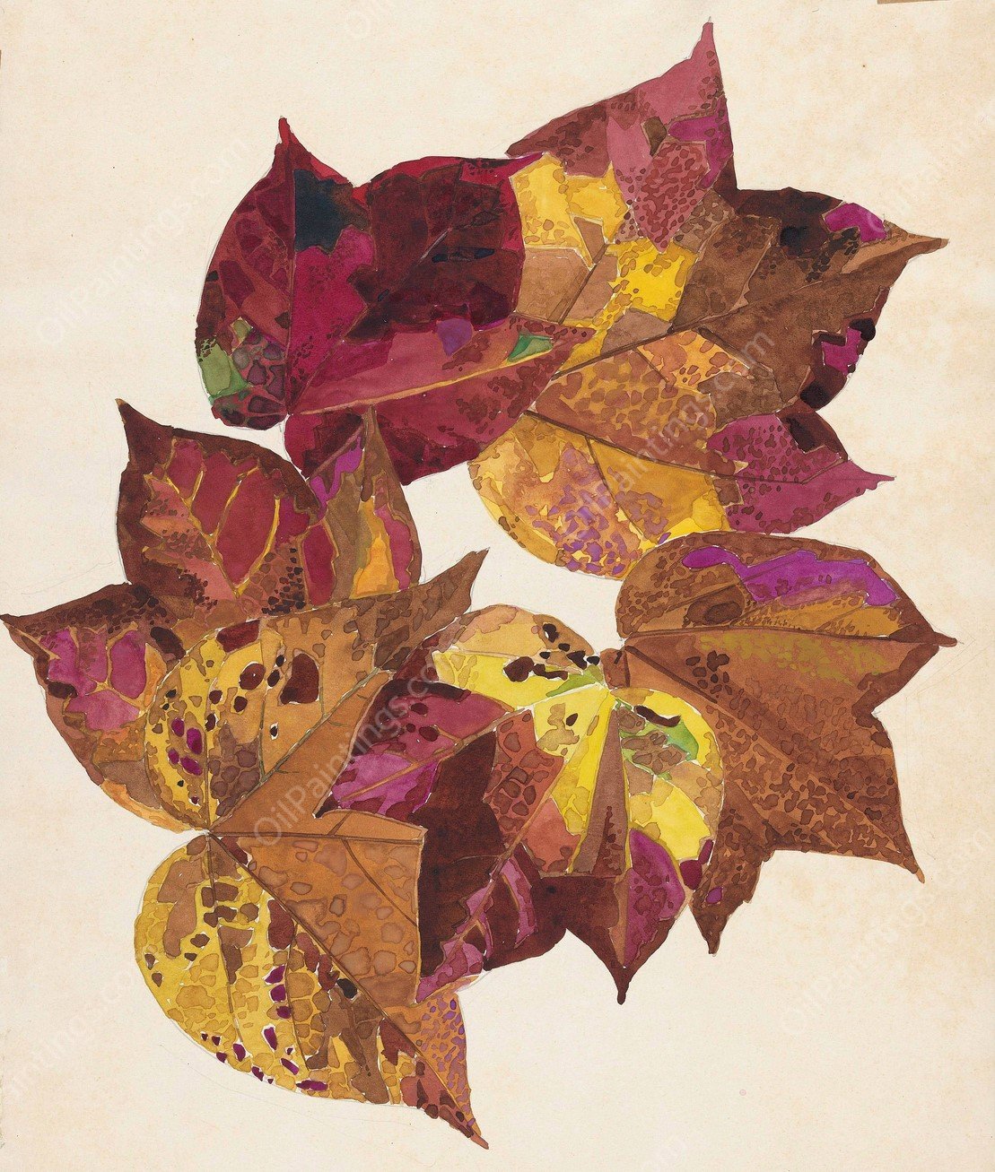 Autumn leaves  by Reijer Stolk - Hand-Painted Oil Painting Reproduction