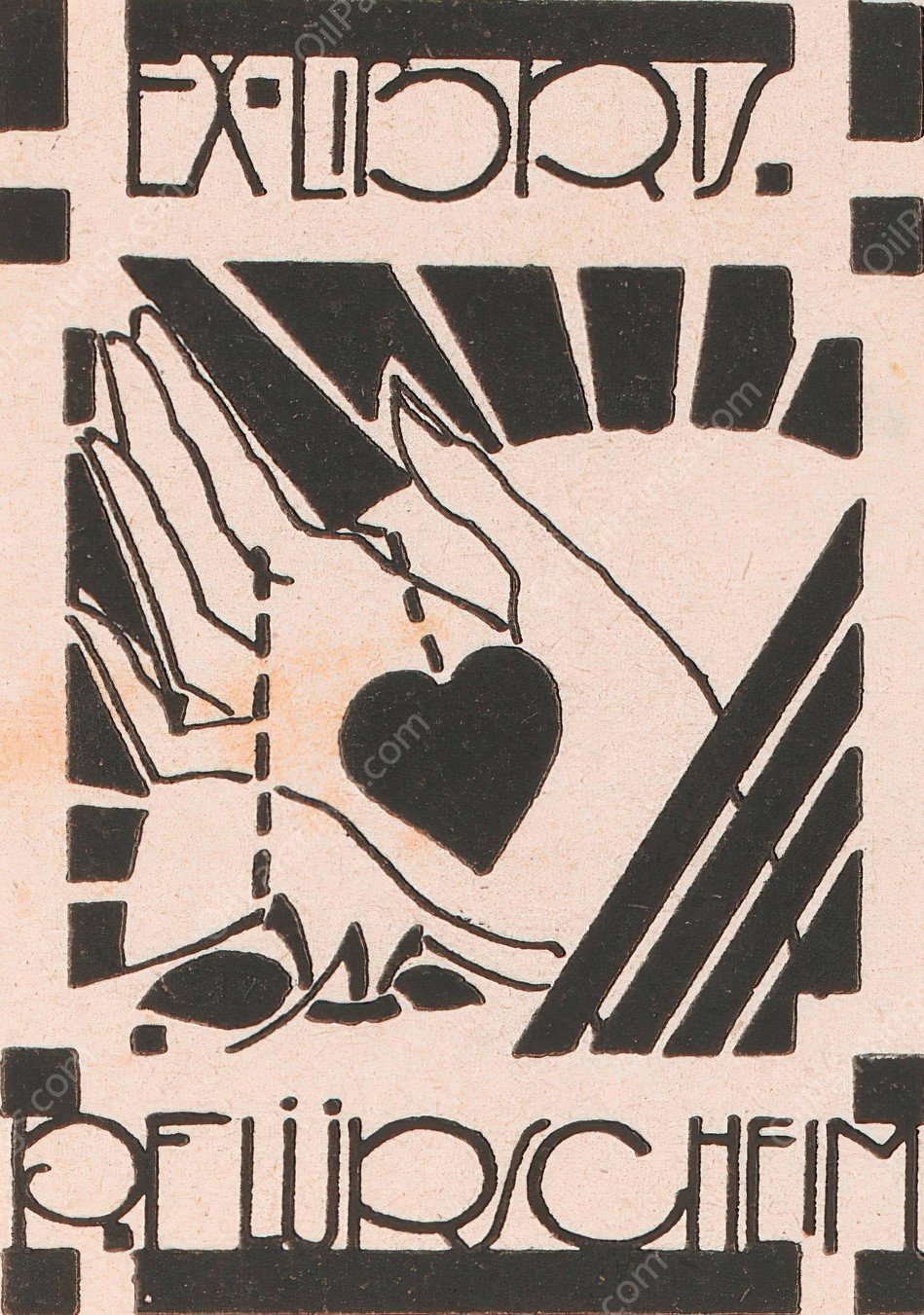 Ex libris van P. Flurscheim  by Reijer Stolk - Hand-Painted Oil Painting Reproduction