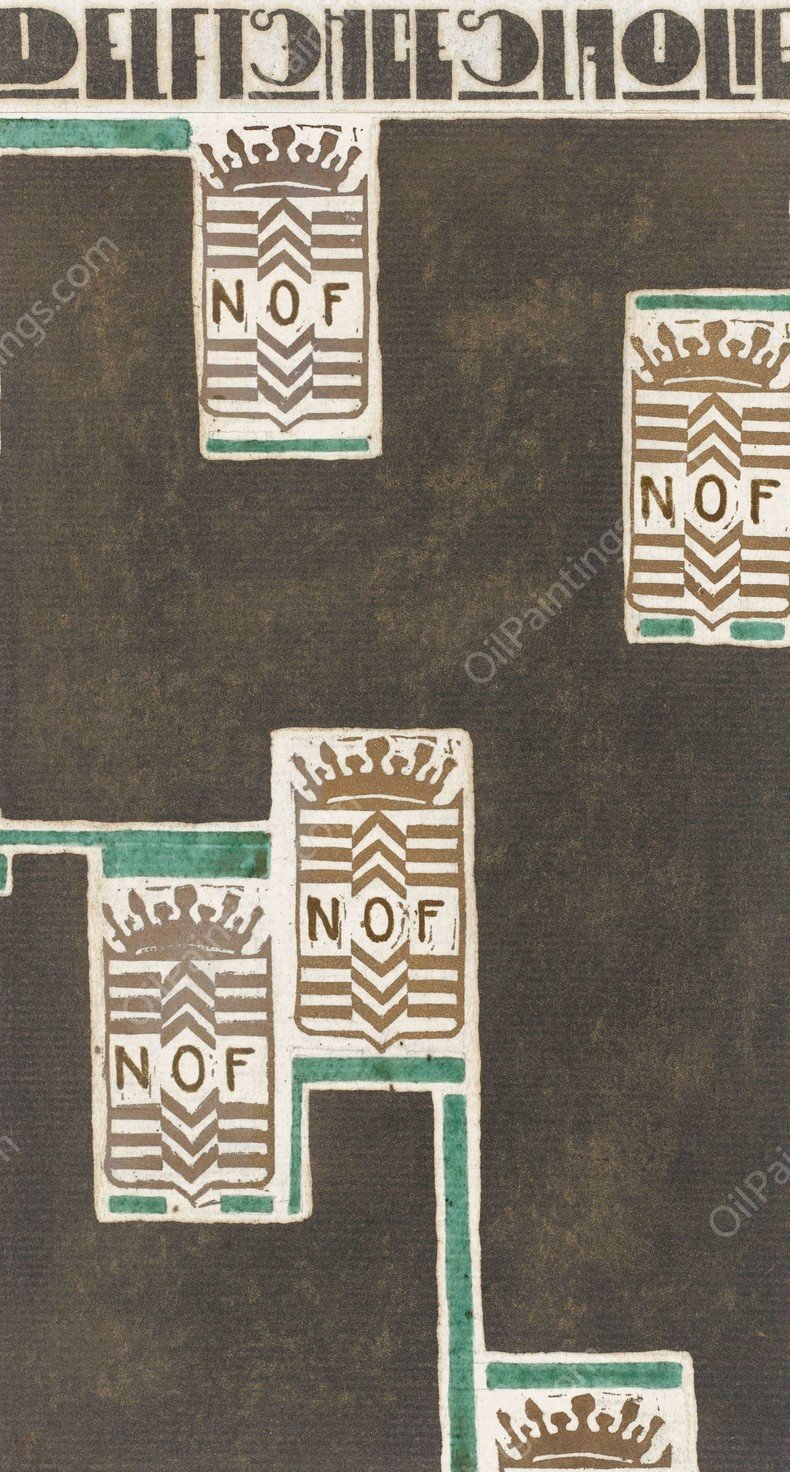 Ontwerp voor affiche voor Delftsche Slaolie  by Reijer Stolk - Hand-Painted Oil Painting Reproduction