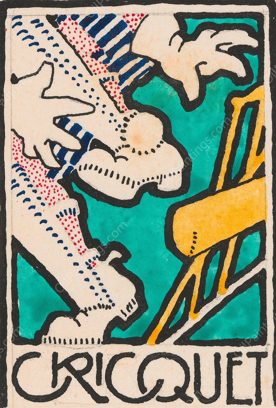 Vignet 'Cricquet' by Reijer Stolk - Hand-Painted Oil Painting Reproduction