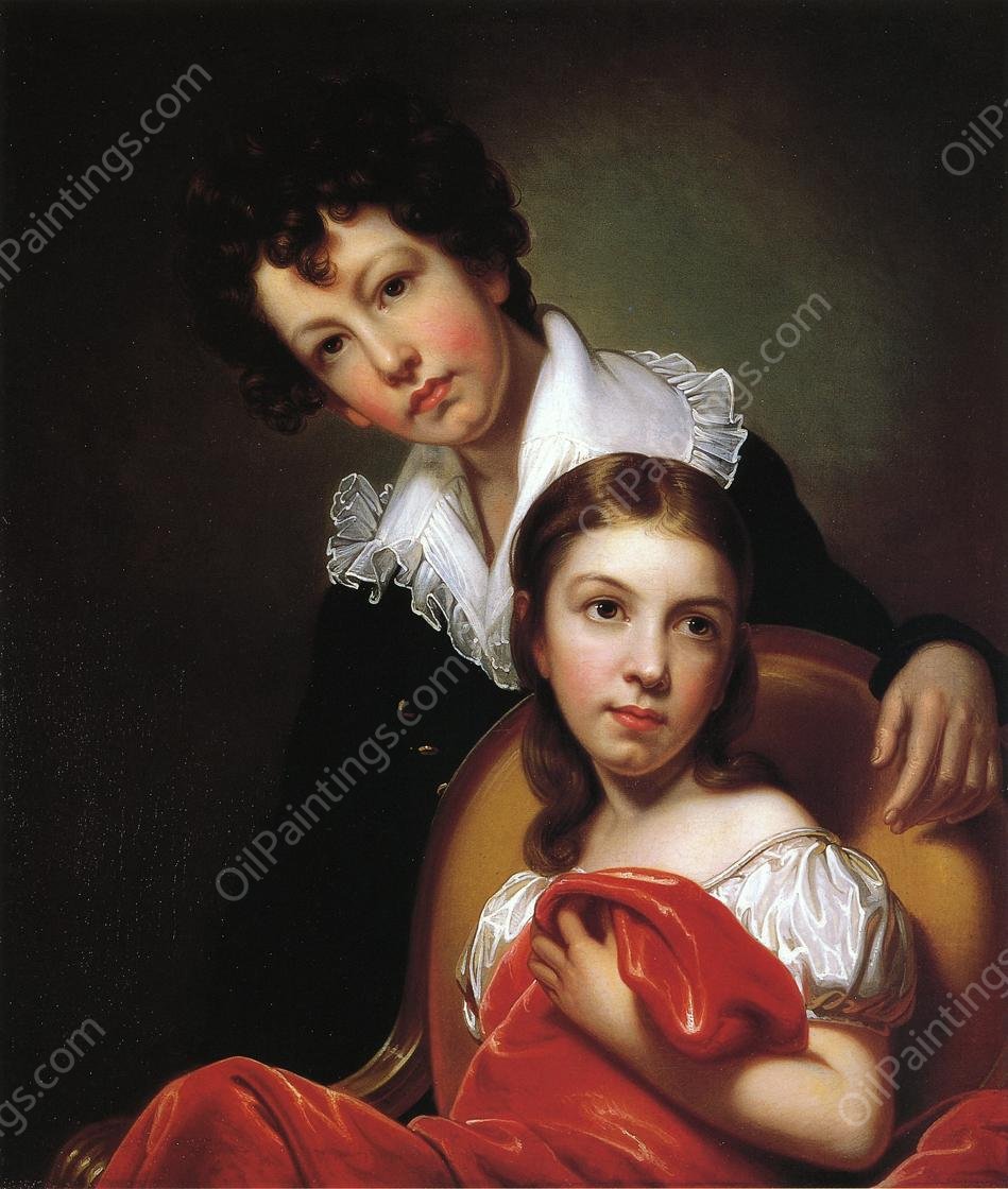 Michael Angelo and Emma Clara Peale by Rembrandt Peale - Hand-Painted Oil Painting Reproduction