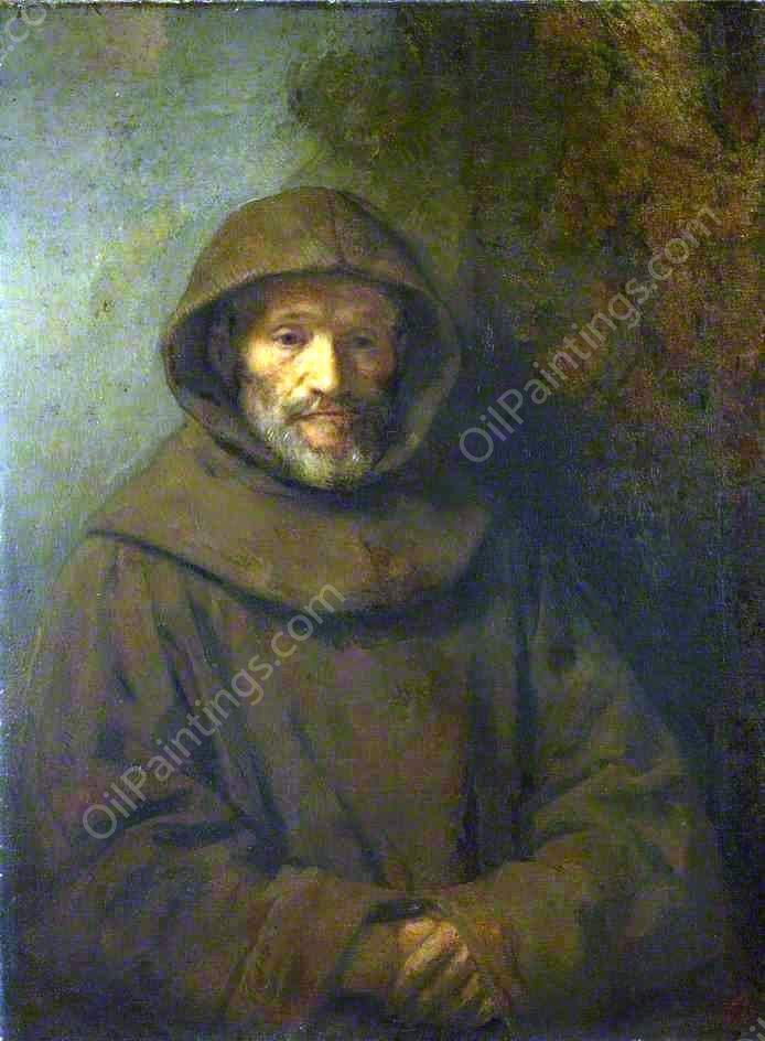 A Franciscan Friar by Rembrandt Van Rijn - Hand-Painted Oil Painting Reproduction