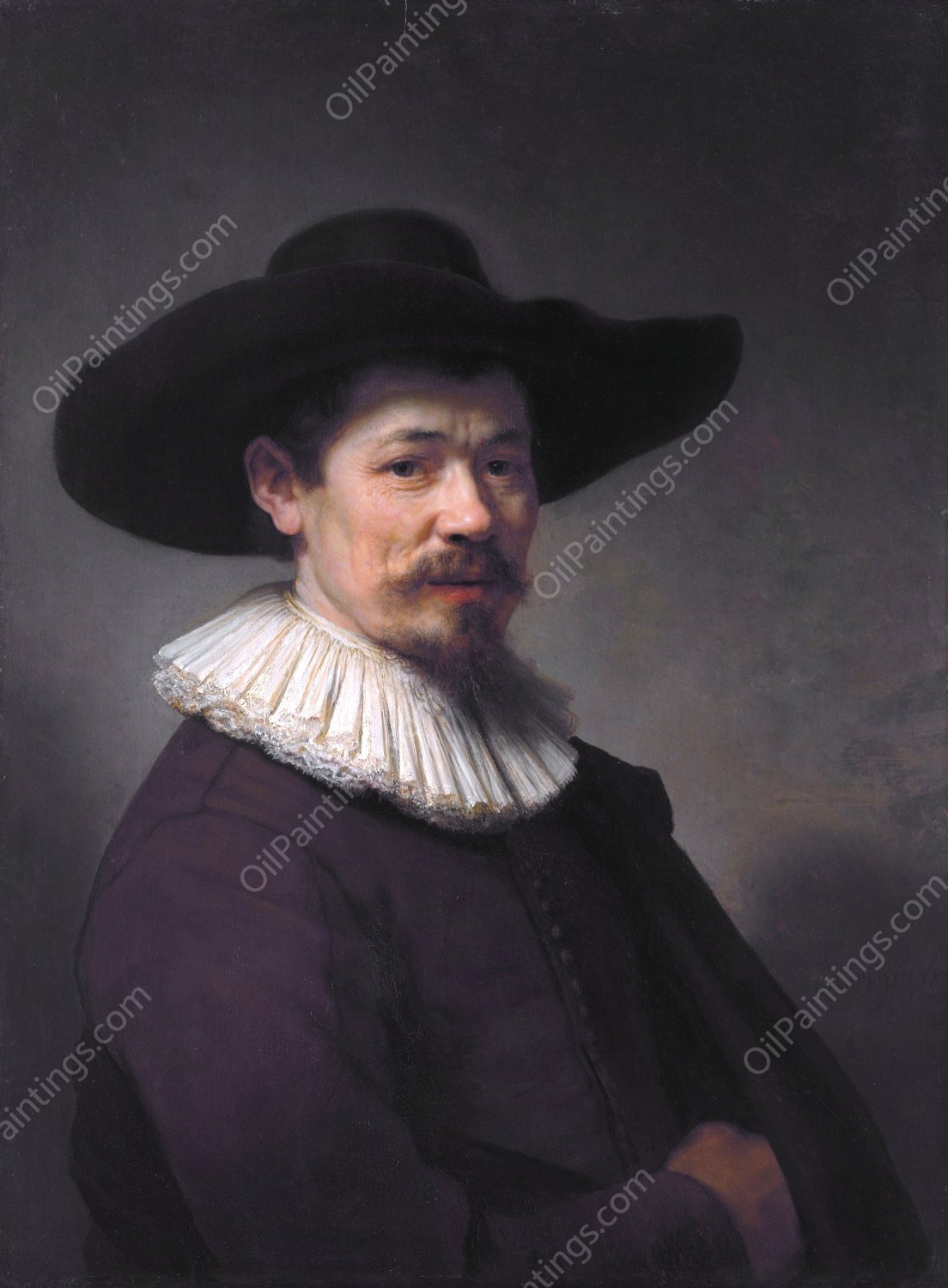 Portrait of Herman Doomer by Rembrandt Van Rijn - Hand-Painted Oil Painting Reproduction